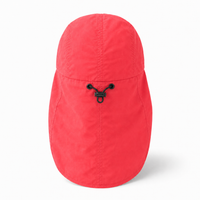 Flex 4057 Water Resistant Legionnaire Caps with Adjustable Strap thumbnail 73 fluoro pink back