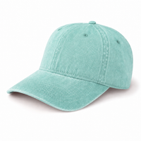 Flex Enzyme Washed Adjustable Baseball Cap thumbnail 68 seafoam light green angle