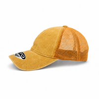 GTO Enzyme Washed Trucker Cap with Adjustable Mesh Back thumbnail 37 gold left