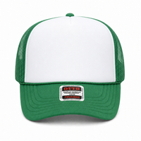 Ottocap 39165 High Crown Foam trucker with rope thumbnail 114 kelly white kelly front