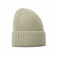 Premium Merino Wool Beanie with Cuff – Soft & Warm Knit Hat thumbnail 61 stone marle right