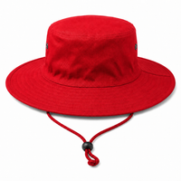 Surf Hat with Break-Away Strap in Wide Brim Design thumbnail 42 red front