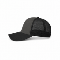 Rapper Flex High Crown Trucker Cap with Mesh Panels thumbnail 196 black hat charcoal front left