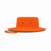 Luminescent Wide Brim Safety Hat with Adjustable Chin Strap thumbnail 3