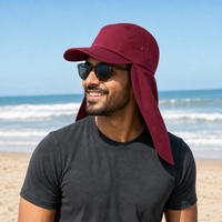 7504 Flex Cotton Legionnaire Caps with Adjustable Velcro Strap thumbnail 40 maroon moodboard