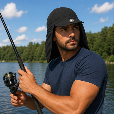 Flex 4057 Water Resistant Legionnaire Caps with Adjustable Strap