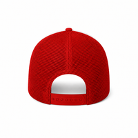 Rapper Flex High Crown Trucker Cap with Mesh Panels thumbnail 65 red hat white front back