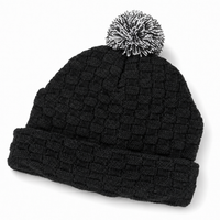 Pom Pom Beanie thumbnail 20 black/black/white angle