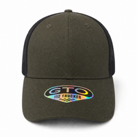 GTO 112 Trucker Hat with Ventilated Comfort and Adjustable Fit thumbnail 131 loden black front