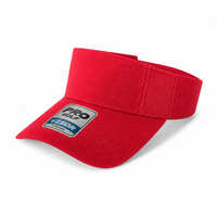 Pro Golf Visor with Adjustable Velcro Strap and Mesh Ventilation thumbnail 36 red angle