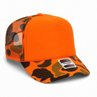Ottocap 39165 High Crown Foam trucker with rope thumbnail 196 camo orange angle