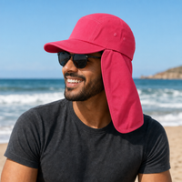 7504 Flex Cotton Legionnaire Caps with Adjustable Velcro Strap thumbnail 103 pink moodboard