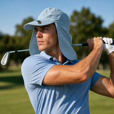 Flex 4057 Water Resistant Legionnaire Caps with Adjustable Strap