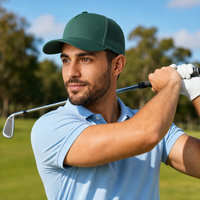 Kosiosko Structured Cotton Blend Trucker Hat thumbnail 20 dark green moodboard