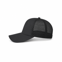 Rapper Flex High Crown Trucker Cap with Mesh Panels thumbnail 108 black left