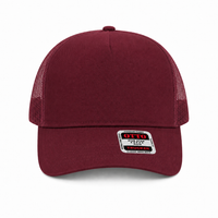 Ottocap 32285 A-Frame 5-Panel Mesh Back Trucker Hat thumbnail 42 maroon front