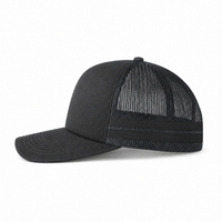 Flex Stripe A Frame High Profile Trucker Cap thumbnail 27 charcoal black left
