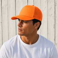 Ottocap 32285 A-Frame 5-Panel Mesh Back Trucker Hat thumbnail 87 neon orange moodboard