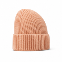 Premium Merino Wool Beanie with Cuff – Soft & Warm Knit Hat thumbnail 109 apricot right