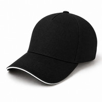 A Frame Sandwich Flex Cap with Premium Cotton and Adjustable Snapback thumbnail 17 black white angle