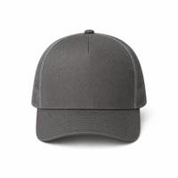 Kosiosko Structured Cotton Blend Trucker Hat thumbnail 3 grey front