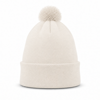 FLEX Acrylic POM POM BEANIE thumbnail 33 ecru back