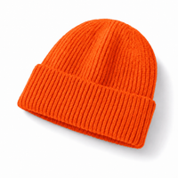 Premium Lambswool Flex Beanie with Cuff – Ultra Soft & Warm thumbnail 120 fluorescent orange angle