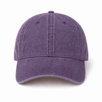 Flex Enzyme Washed Adjustable Baseball Cap thumbnail 2 purple front