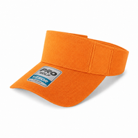 Pro Golf Visor with Adjustable Velcro Strap and Mesh Ventilation thumbnail 30 orange angle