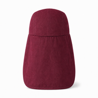 7504 Flex Cotton Legionnaire Caps with Adjustable Velcro Strap thumbnail 37 maroon back