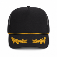 Ottocap 39165 High Crown Foam trucker with rope thumbnail 15 black gold front