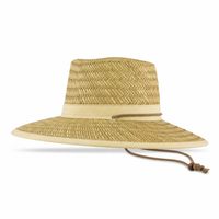 Premium Wide Brim Straw Hat with Adjustable Toggle in Natural thumbnail 4 natural right