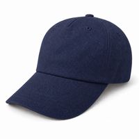A Frame Dad Hat Unstructured thumbnail 69 solid navy angle
