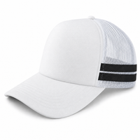 Flex Stripe A Frame High Profile Trucker Cap thumbnail 71 white black angle