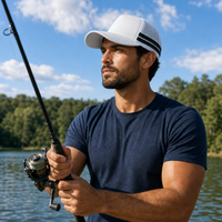 Flex Stripe A Frame High Profile Trucker Cap thumbnail 73 white black moodboard