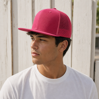 Urban Flex Structured Trucker Cap with Breathable Mesh & Pre-Curved Visor thumbnail 8 hot pink moodboard