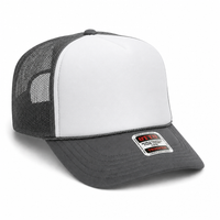 Ottocap 39165 High Crown Foam trucker with rope thumbnail 136 charcoal gray white charcoal gray angle