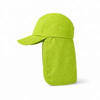 7504 Flex Cotton Legionnaire Caps with Adjustable Velcro Strap thumbnail 3 lime left
