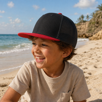 Urban Flex Twill Flat Peak Trucker Cap with Adjustable Snapback thumbnail 42 red/black moodboard