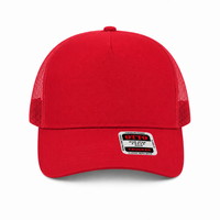 Ottocap 32285 A-Frame 5-Panel Mesh Back Trucker Hat thumbnail 10 red front