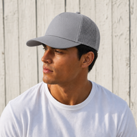 Ottocap 32285 A-Frame 5-Panel Mesh Back Trucker Hat thumbnail 55 grey moodboard