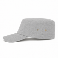 Premium Hemp Military Cap thumbnail 17 silver left