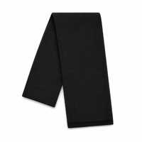 Premium Acrylic Knit Scarf in Black and Navy thumbnail 4 black left