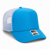 Ottocap 39165 High Crown Foam trucker with rope thumbnail 184 neon blue neon blue white angle