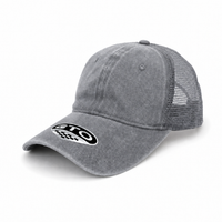 GTO Enzyme Washed Trucker Cap with Adjustable Mesh Back thumbnail 72 grey angle