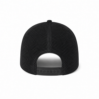 Rapper Flex High Crown Trucker Cap with Mesh Panels thumbnail 20 black hat white front back