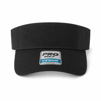 Pro Golf Visor with Adjustable Velcro Strap and Mesh Ventilation thumbnail 3 black front