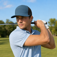 R168 Trucker Hat with Breathable Mesh and Adjustable Fit thumbnail 16 slate blue moodboard