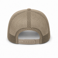 R168 Trucker Hat with Breathable Mesh and Adjustable Fit thumbnail 72 khaki back