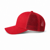 Kosiosko Structured Cotton Blend Trucker Hat thumbnail 16 red left